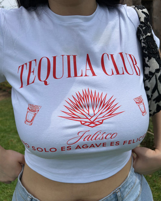 Tequila Club Cropped Baby Tee